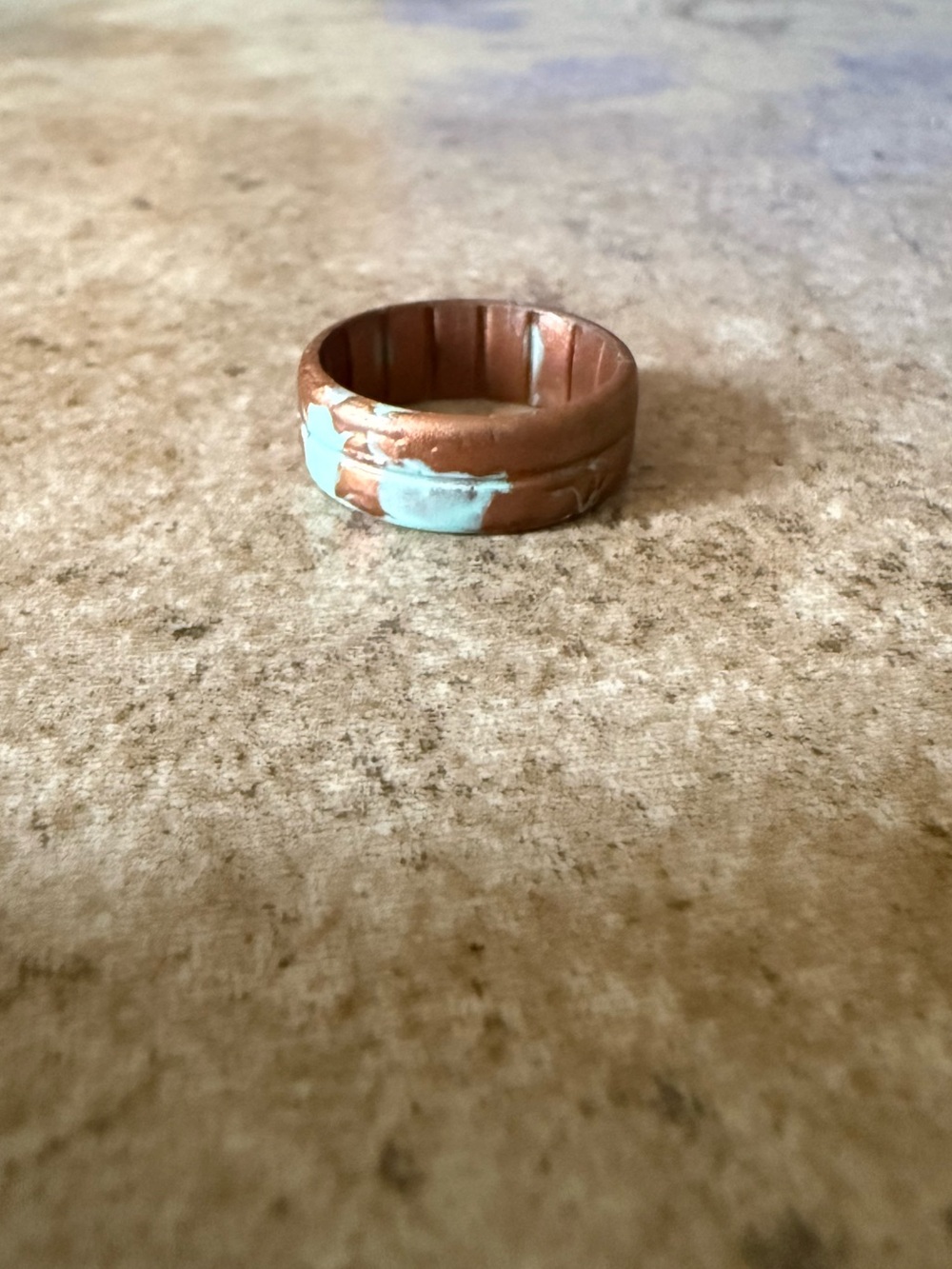 Copper Ring with Turquoise Accent